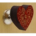 thumbnail image 2 of IBA Indianbeautifulart Boutons Gravés Rouges en Bois pour Armoire Tiroir Tiroir 10 Pcs, 2 of 3