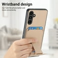 thumbnail image 5 of Magnetic Carbon Fiber Case for Samsung Galaxy A16 5G with Holder Kickstand, Fiber Texture Wallet Phone Case with Card Holder Durable Military Grade Protection Cover for Samsung Galaxy A16 5G, Khaki, 5 of 10