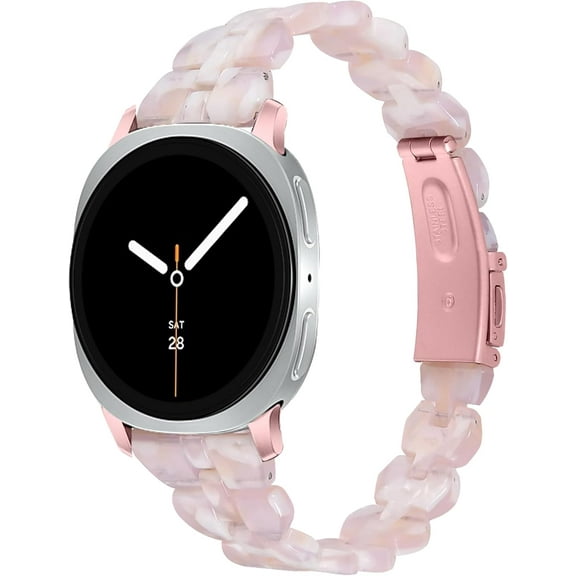 MYKOMI Compatible With Samsung Galaxy Watch 8 Bands for Men Women, Luxury Quick-release Light Resin Strap Bracelet With Stainless Steel Buckle Replacement for Samsung Galaxy Watch 8 Smartwatch