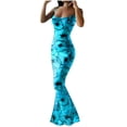 thumbnail image 1 of Sexy Vestido Largo Impresión Correa de Hombro Ajustable Cuello Redondo sin Mangas, Vestido de Moda para Fiesta, Cumpleaños, Citas Y Verano Desgaste Casual, 1 of 6