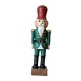 thumbnail image 4 of Figura de Cascanueces de Navidad, adorno de resina, manualidades, recuerdos de fiesta, figura de Cascanueces verde, 4 of 9