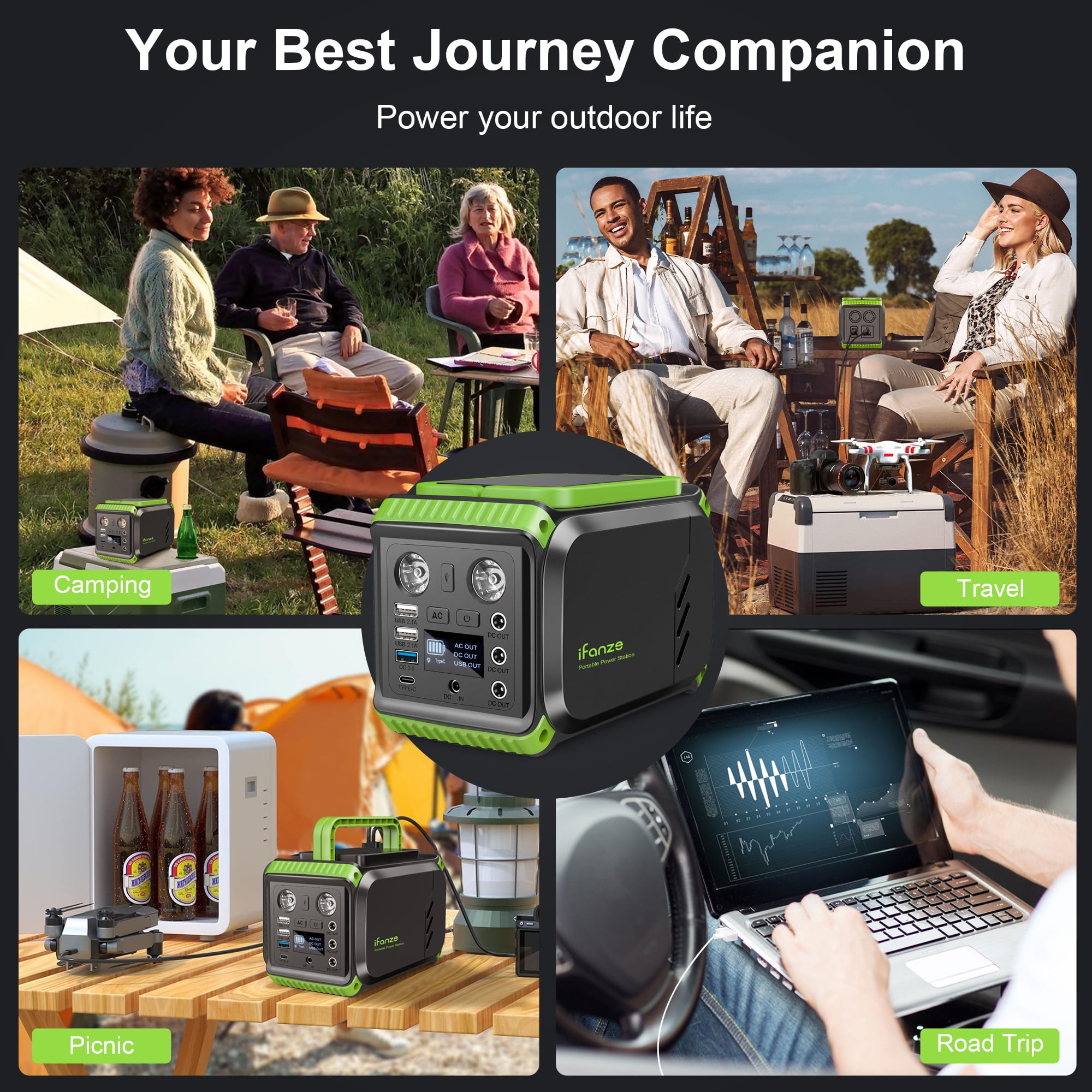 iFanze 200W Portable Power Station, 148Wh Solar Generator iFanze 200W Portable Power Station, 148Wh Solar Generator