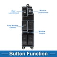 thumbnail image 3 of Interruptor de ventana eléctrica único para el lado del conductor delantero para Toyota Camry Sienna Land Cruiser Negro, 3 of 7