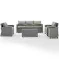 thumbnail image 3 of Crosley Bradenton 5 Piece Wicker Patio Sofa Set in Gray, 3 of 10