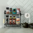 thumbnail image 6 of Over The Toilet 2-Tier Storage Shelf Organizer Metal Basket with Paper Towel Holder, 6 of 8