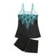thumbnail image 4 of Trajes de baño tankini para mujer Trajes de baño vintage estampados para mujer Trajes de baño conservadores Traje de baño bikini con falda de playa estampada para mujer, 4 of 6