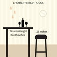 thumbnail image 4 of Lavish Home Set of Two 24-Inch Backless Bar Stools with Hairpin Legs, 4 of 7