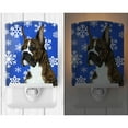 thumbnail image 2 of Caroline's Treasures SS4646CNL Boxer Winter Snowflakes Holiday Ceramic Night Light, 6x4x3", multicolor, 2 of 2