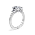 thumbnail image 4 of 1.00 Carat Excellent Radiant Cut Natural Diamond Three Stone Beautiful Ring for Women in Solid 950 Platinum Size 11.5, 4 of 9
