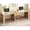 Oak, variant on 90.5" Two Person Office Desk, Long Computer Desk with 2 Drawers and Open Storage