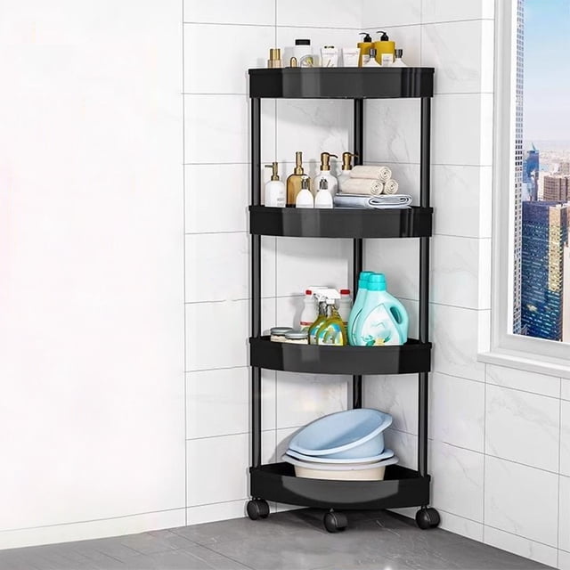 EQWLJWE Storage Cart with Drawers On Wheels,Kitchen Storage Carts,Multifunction Utility Rolling Cart Kitchen Storage Organizer,Mobile Shelving Unit Cart for Bathroom,Laundry,Rolling Utility Cart