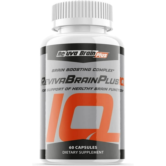 (1 Pack) Reviva Brain Plus IQ Rejuva - Dietary Supplement for Focus, Memory, Clarity, & Energy - Advanced Cognitive Support Formula for Maximum Strength - 60 Capsules