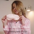 thumbnail image 3 of SMUG Satin Sleep Mask for Women, Lightweight Soft Silky Eye Mask for Travel, Light Pink, 3 of 9