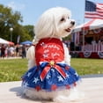 thumbnail image 4 of Nkmbld 4th of July Pet Clothing Cute Dog Mesh Skirt, Stylish Patriotic Puppy Dogs Princess Dresses, Summer Pet Outfits for Small Medium Dogs Cats, 4 of 9