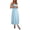 Blue, variant on Musuos Women's Casual Long Cami Dress Summer Dot Print Square Neck Sleeveless A-Line Scalloped Dress for Party Club