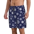 thumbnail image 2 of Sikiie Snowflakes2 Print Men's Beach Shorts, High Elastic Quick-drying Shorts - with Drawstring and Slip Pockets, Suitable for Beach, Sports, Vacation-Large, 2 of 6