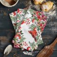 thumbnail image 6 of Cardinal Bird Kitchen Towels Set of 2, Water Absorbent Dish Towel, Winter Poinsettia Berry Pine Cones Floral Decorative Hand Towels - Quick Drying Cloth for Cooking Baking, 18x28 Inch, 6 of 8