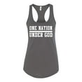 thumbnail image 2 of Wild Bobby One Nation Under God Inspirational/Christian Women Racerback Tank Top, Dark Grey, Small, 2 of 5