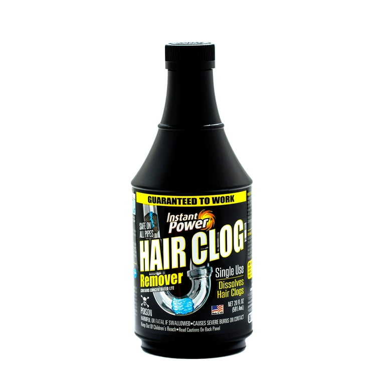 Instant Power® Hair Clog Remover 20 fl oz, Non-Acid Formulation, Safe on  All Pipes and Septic Systems 
