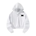 thumbnail image 2 of Sudaderas con capucha informales para mujer, ropa de gimnasio para mujer, ropa de calle bonita y moderna, jersey con cordón para salir S, 2 of 8