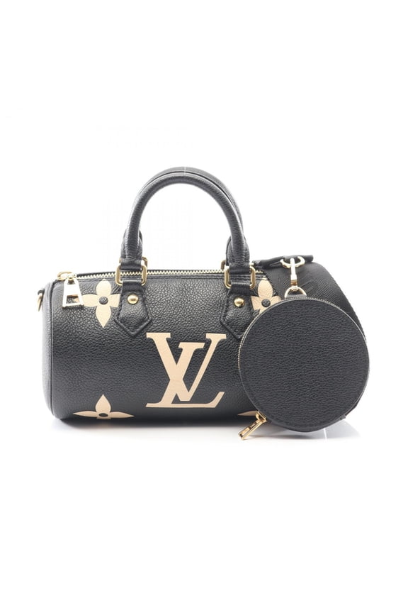 Pre-Owned Louis Vuitton Papillon BB Two-Tone Handbag in Monogram Empreinte Leather, Black and...