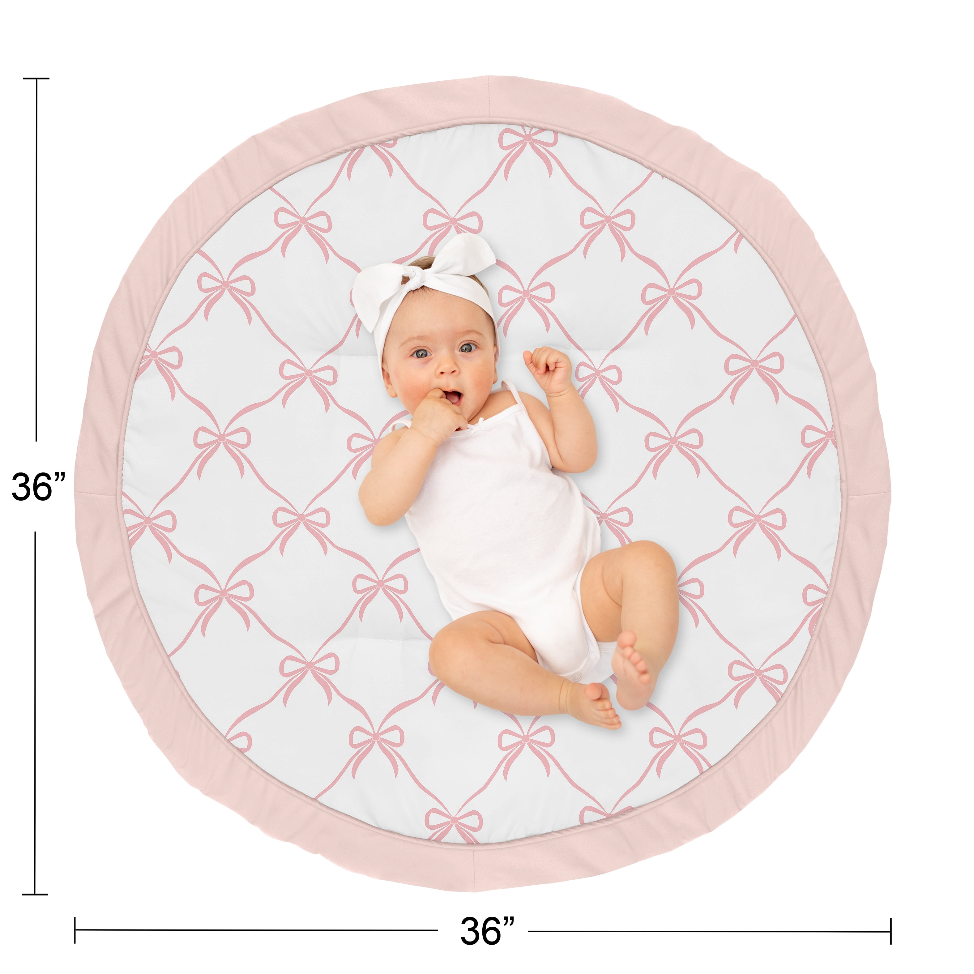 Sweet Jojo Designs Ballerina and Ballet Bows Girl Baby Tummy Time Play Mat