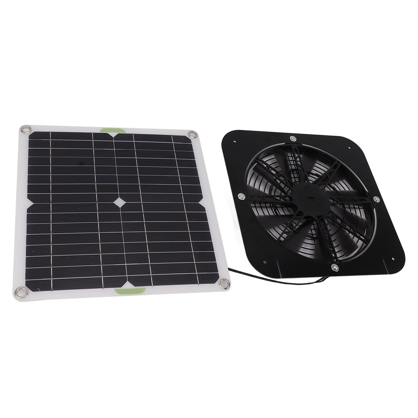 M Buder 13.5 Inch / 34.3 cm Solar Powered Fan 100W Round Exhaust Cooling Ventilation System for Greenhouse Chicken Coop Dog Kennel