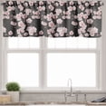 thumbnail image 3 of Ambesonne Cherry Blossom Valance & Curtain, Natural Rustic, 55"x24", Dark Brown Blush White, 3 of 6