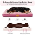 thumbnail image 4 of Exclusivo Mezcla Large Dog Bed with Removable and Washable Cover, Orthopedic Pet Bed for Crates, Non-Slip Bottom and Waterproof Liner, 42"×28", Pink, 4 of 10