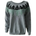 thumbnail image 4 of Felirenzacia Slim Fit Knit Sweaters for Women Fall Winter Chunky Cable Pullover Tops Cozy Soft Fuzzy Fabric Casual Crewneck Long Sleeve Outfits,Light Blue,L, 4 of 4