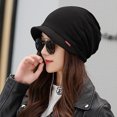 thumbnail image 3 of Women's Cotton Hat Thick Warm Windproof Simple Solid Color Beanie Hat, 3 of 7