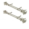 thumbnail image 3 of Satin Nickel Curtain Rod Set - 18 Inch Steel Rods with Resin Finials - Set of 2, 3 of 4