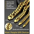 thumbnail image 5 of ChainsHouse 14k Gold Plated Cuban Link Bracelet for Men Chunky 8mm/12mm/17mm Width Men's Chain Bracelets Stainless Steel Punk Jewelry Gift, 5 of 8