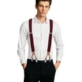 thumbnail image 3 of BIGLUFU Men's Suspenders, Y-Shaped Heavy Duty Suspenders - 6 Metal Clips, Elastic Straps Perfect for Both Casual and Formal, 3 of 8