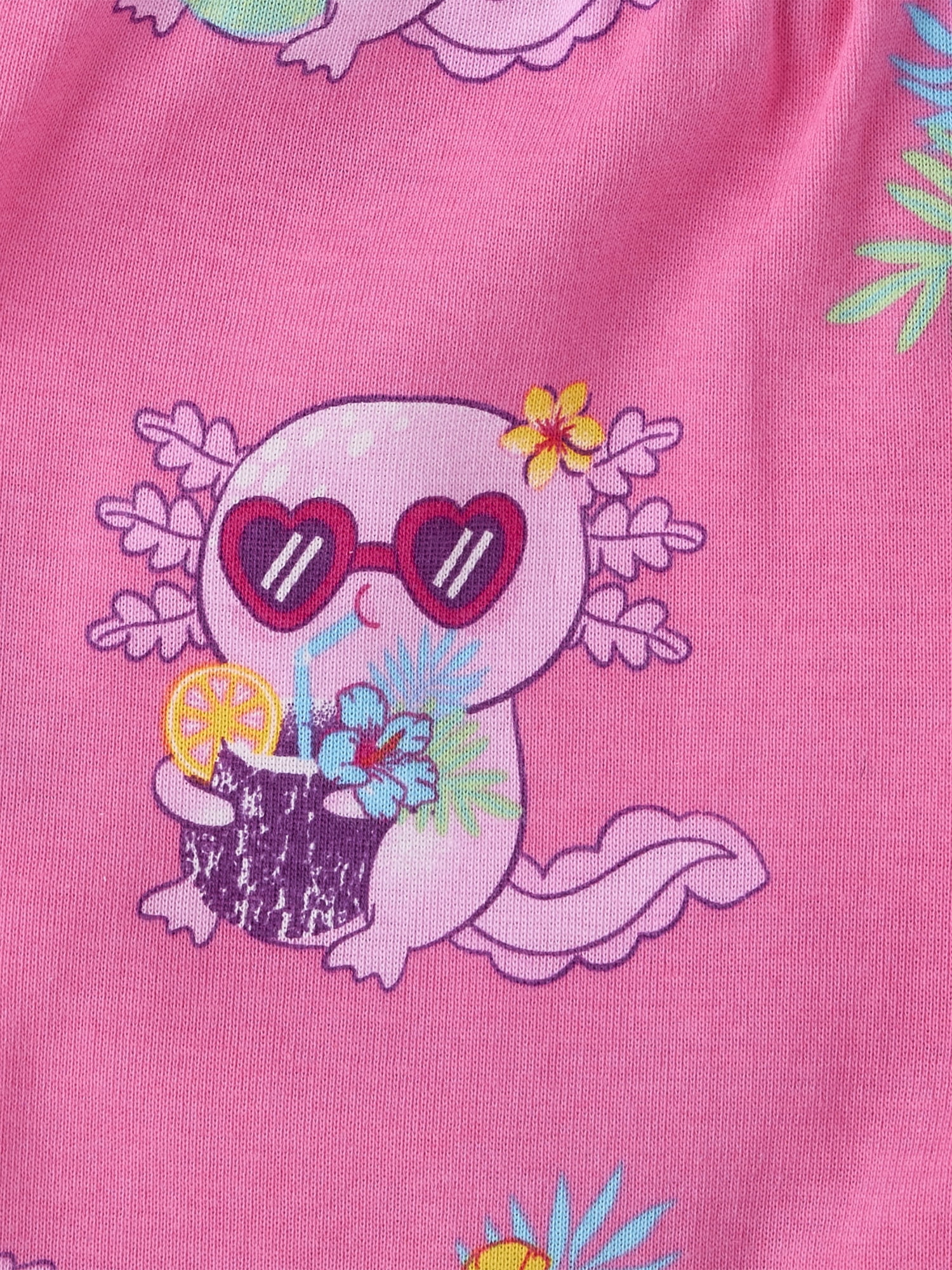 The Children's Place Girls Short Sleeve Summer Axolotl Snug Fit Cotton PJs, Sizes 4-16