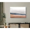 thumbnail image 2 of wall26 Canvas Print Wall Art Blue Mountain Forest Silhouette with Metallic Copper Coast Wilderness Nature Illustrations Impressionism Rustic Scenic Pastel for Living Room, Bedroom, Office - 16"x, 2 of 5