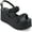 Black, variant on Journee Womens Zannah Buckle Platform Sandals