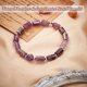 thumbnail image 4 of Pulsera de piedras preciosas de 8 mm con columna de amatista natural, pulsera de cuentas de piedras preciosas naturales, pulsera elástica estirable con tarjeta de felicitación., 4 of 6