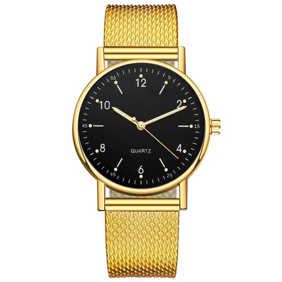 Resicozy Watches for Women Elegant Small Wrist Ladies Watches Mesh Bracelet Quartz Watch 2026 Gold with Black Face