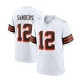 thumbnail image 1 of Men's Browns NFL Browns 12#Sanders-White Retro Edition Jersey Embroidery Football Jersey-LU, 1 of 2