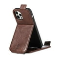 thumbnail image 5 of Wallet Case for iPhone 12 Pro / 12 6.1", Quality PU Leather Folio Case with Magnetic closure Kickstand Card Slots Cover for iPhone 12 Pro / 12,Brown, 5 of 15