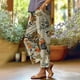 thumbnail image 1 of WILLBEST Pantalones Casuales de Cintura Fácil para Mujer con Bolsillos Largos y Estampado Bohemio para Salidas a La Playa. Chica, 1 of 4