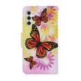 thumbnail image 2 of SaniMore for Samsung Galaxy A14 5G Magnetic Wallet Case with RFID Blocking Card Holder, Painted Pattern PU Leather Cover with Kickstand & Wrist Strap Shockproof Protective Shell, Butterfly, 2 of 7