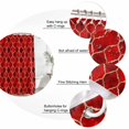 thumbnail image 6 of Red Geometric Waterproof Fabric Shower Curtain,Modern Morocco Abstract Art Waterproof Fabric Shower Curtain for Bathroom Curtains Bathtubs Hotel Shower Curtains with 12 Hooks Extra Long 72x96, 6 of 8
