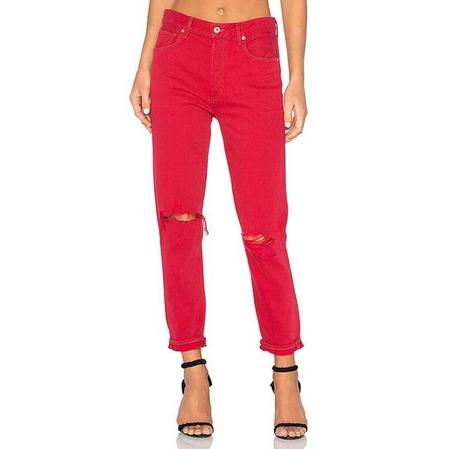 CITIZENS OF HUMANITY Liya High Rise Classic Fit Jeans Double Dare Red ( 25 )