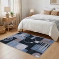 thumbnail image 6 of MICGEEK 3x5 Washable Area Rugs for Living Room, Modern Geometric Printed Rug, Vacuum-Friendly, Non Slip Indoor Rug for Bedroom Dining Room Home Decor Carpet, Charcoal Blue, 6 of 12