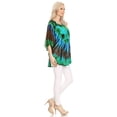 thumbnail image 4 of Sakkas Sunia Tie Dye Caftan Sleeve Blouse | Cover Up - Mint - One Size, 4 of 5