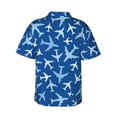 thumbnail image 4 of Xecao Airplanes in the Sky print Hawaiian shirt - a stylish short-sleeve button-down for men, perfect for casual beach and tropical outings., 4 of 9