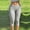 Gray women's capri leggings high waisted a1, variant on Cagogo Women's Capri Leggings High Waisted Stretch Yoga Pants Slim Fit Solid Casual Activewear Workout Sport Bottoms Summer Running Tights, Navy S