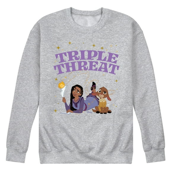 Disney Wish - Triple Threat Asha & Star - Men's Crew Neck Fleece Pullover